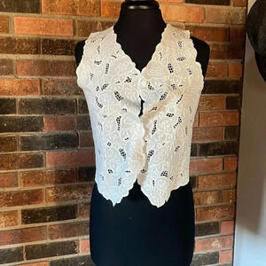 White Lace Vest S